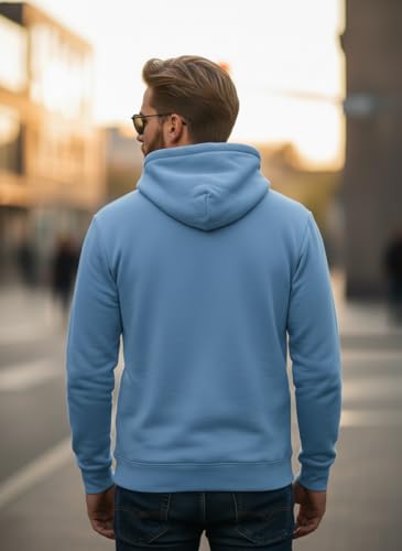 Image of Men Regular Fit Fleece ||Black||Hoodie Solid||Sweatshirt-JM3860
