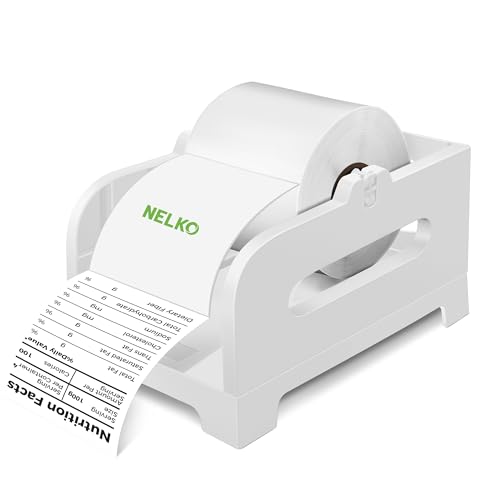 Nelko Label Holder, Thermal Label Holder for Rolls and Fan-Fold Labels, Shipping Label Roll Holder for Desktop Label Printer Shipping Supplies Industrial Labels Accessory for Home, Office (W