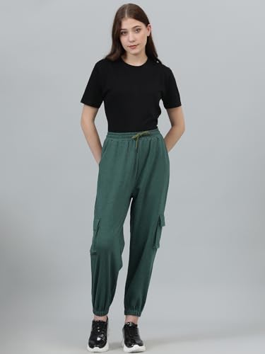 Image of KOTTY Workout Track Pants for Women|Regular Fit Joggers with Pockets and Drawstring Waist|Comfortable Active wear