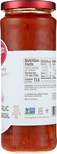 Image of Mezzetta Whole Garlic & Sweet Basil Marinara, 16.25 oz