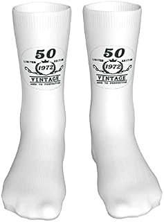 883 Compression Socks 50Th Birthday Gifts Sports Socks Non Slip Athletic Socks Comfort Calf Socks For Hiking Trekking Walking 40cm