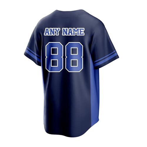 Camiseta personalizada de béisbol con nombre y números bordados para hombres y mujeres miniatura 3