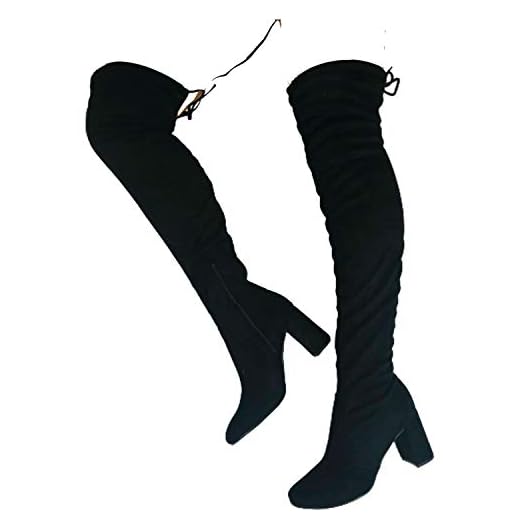 Bota Paris Cano Alto Salto Bloco Over The Knee Cano Longo (35, Preto)