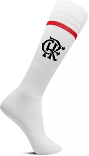 Meião Flamengo de Futebol Rikam Infantil/Juvenil - Branco/Vermelho