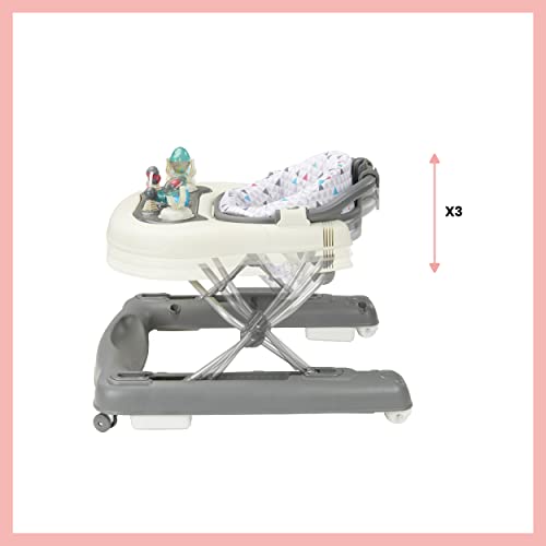 Babymoov Baby Walker 2-in-1 Evolutive, Compact, Musical, Zinc - From 9 months