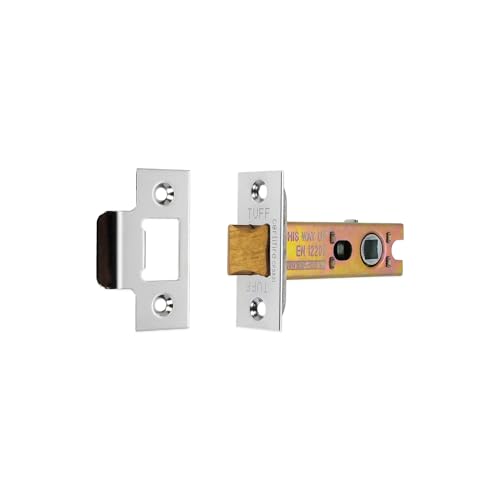 Image of CE Certified 3” Heavy Duty Fire Rated Nickel Plated Sprung Tubular Door Latch Lock 75mm – for Internal and External Doors