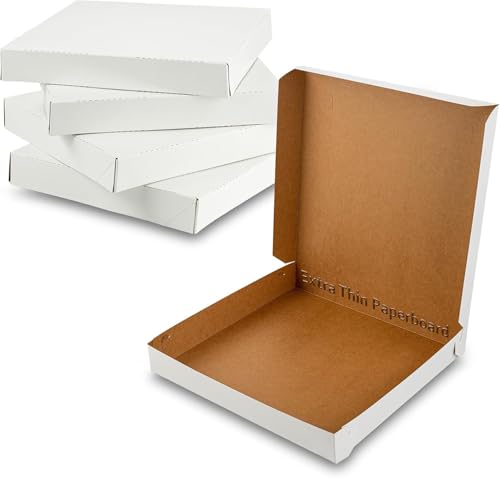 MT Products Extra Thin White Pizza Boxes - 12