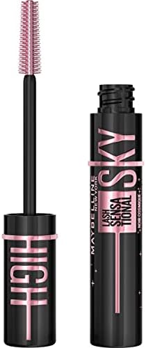 Maybelline Sky High Washable Mascara Makeup, Volumizing, Lengthening, Defining, Curling, Multiplying, Buildable Formula, Cosmic Black, 1 Count