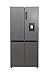 Hoover Free Standing Cube Fridge Freezer, 4 Doors, No Frost, E Class, 463L Total Capacity, Non Plumbed, Silver 83x65x181cm - HHCR3818EWPL