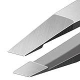 NILIYA Eyebrow Tweezers for Women Facial Hair, Precision Stainless Steel Slant Tweezers, 0.2 mm Tip Eyebrow Plucker for Remove Hair, With Travel Case
