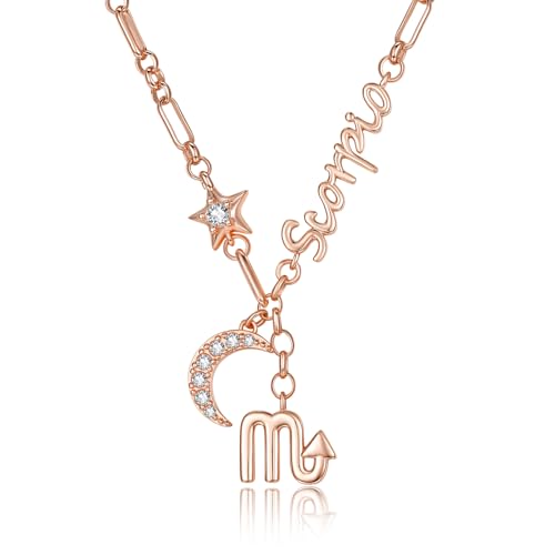 Scorpio Zodiac Necklace for Women...