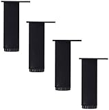  CHP Mobili piede d\'appoggio regolabile in alluminio 4X TV Cabinet Divano Tavolino accrescere Mat, nero/argento, altezza 5 cm ~ 40 cm opzionale (Color : Black, Size : 5cm)