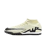 Nike Mercurial Superfly 9 Academy Turf High-Top Soccer Shoes (DJ5629-700, Lemonade/Black) Size 8.5