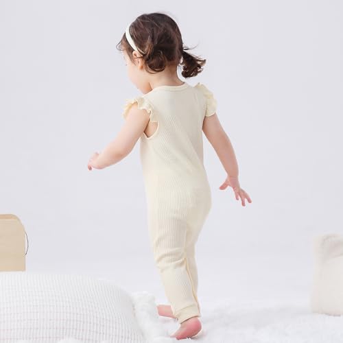 BeiVSlley Baby Boy/Girl Romper Sleeveless Cotton Tank Top Ruffle Bodysuit One Piece Newborn Infant Summer Clothes4