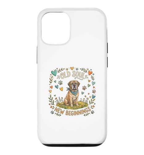 Old Soul New Beginnings Mastiff Cute Rescue Dog �X�}�z�P�[�X iPhone 12/12 Pro �p