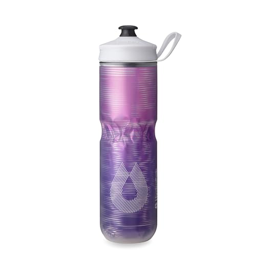 Image of HydraPak | Polar Bottle - Polar Sport Insulated Water Bottle - BPA-Free, Sport & Bike Squeeze Bottle with Handle (Pulse Purple, 700ml / 24oz)