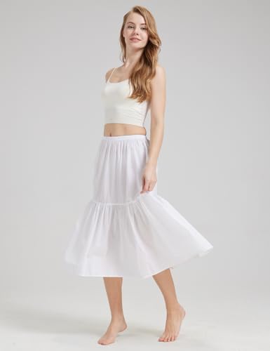 Image of BEAUTELICATE Half Slip Skirt Extender 100% Cotton Vintage Underskirt
