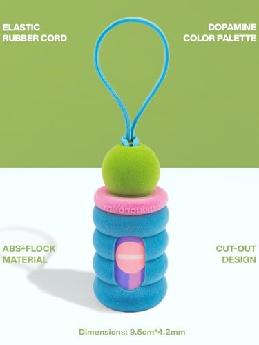 Image of Dog Waste Bag Dispenser Pet Poop Bags Holder for Leash Lightweight Doggie Waste Bags Dispensers with Leash Attachment Includes 15 Bags (blue fuzz)