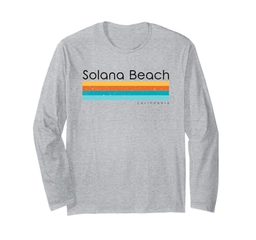 Design retrò vintage di solana beach california ca maglia a manica