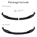 KHK Front Bumper Lip Spoiler for BMW 3 Series F30 F31 2012-2018 M-Sport Glossy Black ABS Air Dam Compatible with 318i 320i 328i 330i 335i 340i 330e Front Splitter Body Kit Accessories-2 PCS