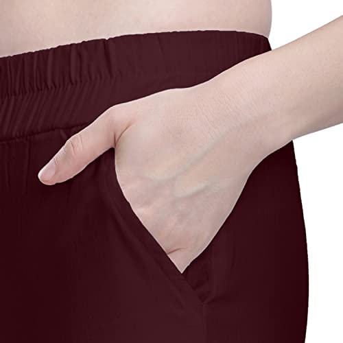 Image of Plus Size Slub Lycra Trouser Cigarette(Pencil) Pants Sizes(26 to 44)