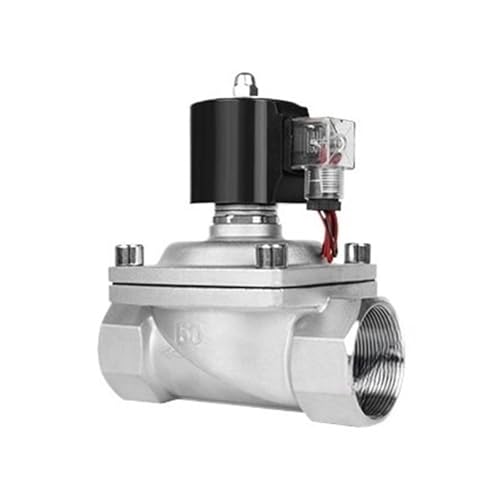 EVBELGBPZ Válvula Solenoide Válvula Solenoide de Acero Inoxidable DN50 Normalmente Cerrada Válvula Solenoide 220V 12V 24V 110V(G 24VDC,NBR-Seal)