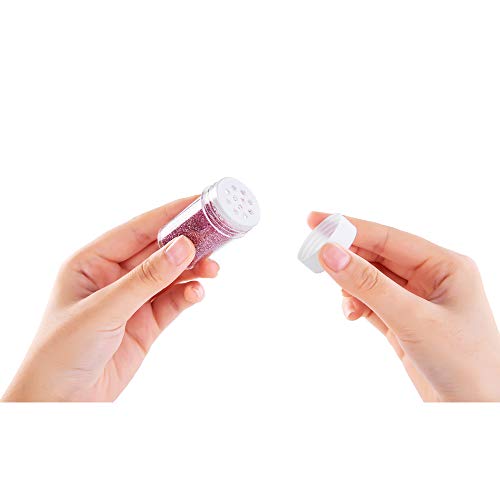 Torc Extra Fine Glitter Shaker Jar Set 12 Colors, Glitter Powder For Crafts Resin Projects Tumblers Nail Makeup Slime, 16 G/0.56 Oz Each #TOP5