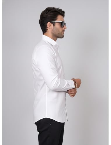 Image of Diverse Men's Solid Formal Shirt | Premium Poly Cotton Full Sleeve Regular Fit Shirt for Men | Stylish Office, Business & Casual