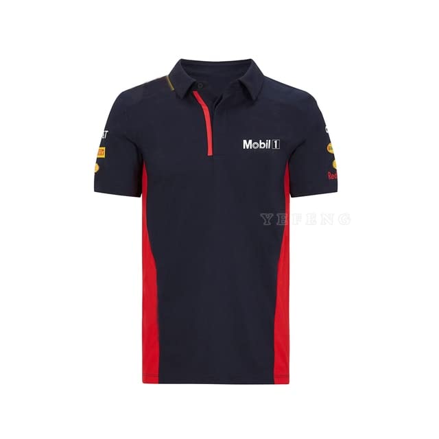 Shirts & Tops - F1 Racing Team For ʜопԀа Red Color Bull Martin Motorsport Outdoor Motorcycle Quick-Drying Sports Riding Shirt (D M)