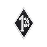Custom Embroidered Biker Patches - Outlaw Motorcycle MC Diamond Bar Sew on Patch (2.25 x 3.5) (Black/Black/White)