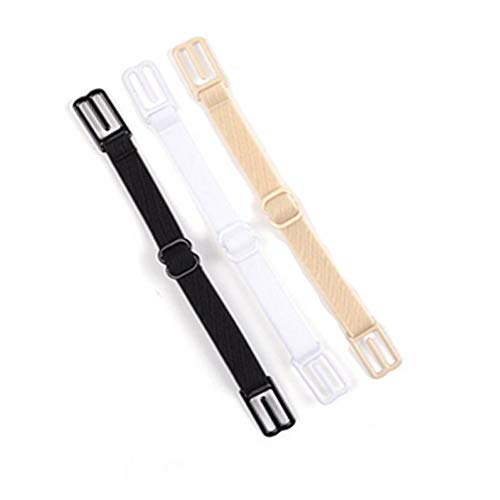 TOPFAY 3 Slip réglable Sangles élastiques Sangle de Ceinture de rétention Clip (Noir, Blanc et Couleur)