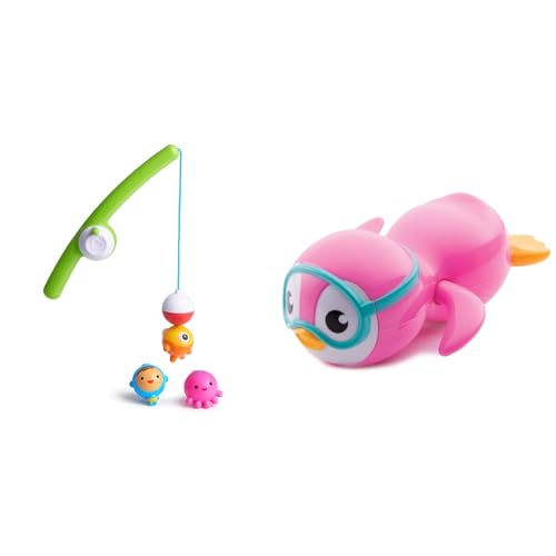 Image of Munchkin® Magnetic Fishing and Swimming Penguin Bath Toys, 6pc Set