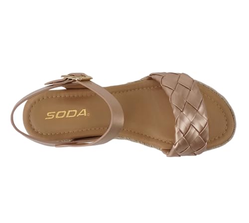 Image of Soda CLIP ~ Women Open Toe Ankle Strap Platform Espadrille Sandal