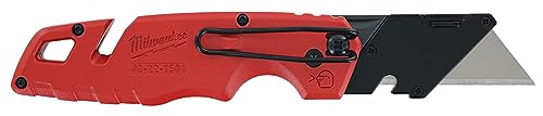 Milwaukee 48-22-1501 ファストバック折りたたみ式ユーティリティナイフ ワイヤーストリッパー、ガットフック、クイックブレード交換付き