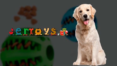 Image of Juguetes, Pelota para Perros Indestructible. Bola masticable resistente a las mordeduras con comedero en sus ranuras Ideal para la limpieza de dientes y entretemiento de sus mascotas (Blue)