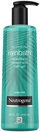 Neutrogena Rainbath Replenishing and Cleansing Shower and Bath Gel, Moisturizing Body Wash and Shaving Gel with Clean Rinsing Lather, Ocean Mist Scent, 8.5 fl. oz