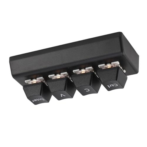 Mini clavier programmable 4 touches NKRO filaire USB avec interrupteur rouge - 6