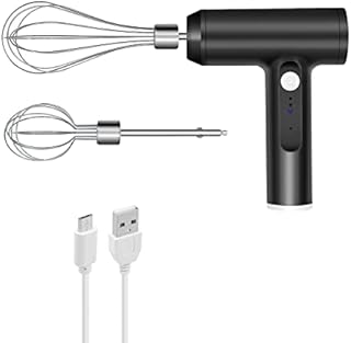 Hand Mixer, Mcbazel USB Rechargeable Cordless Electric Handheld Whisk with 3 Speed Modes,304 Stainless Steel Beaters for Cookies, Cakes, Batters