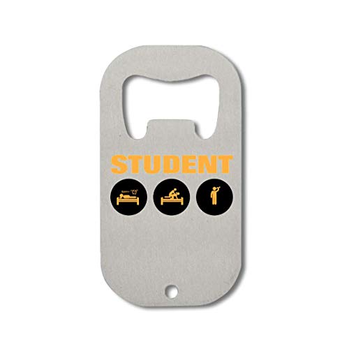 Atprints Student Funny Slogan Logo Art Abrebotellas de Acero Inoxidable