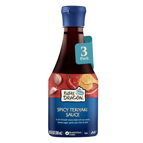 Blue Dragon Spicy Teriyaki Sauce - 10.5oz (Pack of 3) - No Artificial...