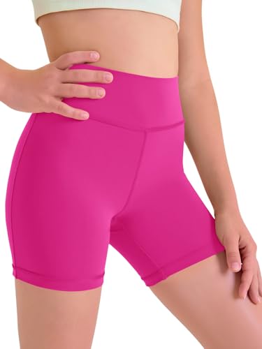 Reviews de Ropa de Balonmano para Niña - 5 favoritos. 41 Haloumoning - Pantalones cortos deportivos para niñas, entrenamiento de tiro alto, voleibol, yoga, danza, gimnasia, pantalones cortos, Rosa encendido, 9-10 Años