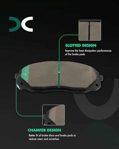 Image of SCITOO D1814 Front Ceramic Brake Pads Sets w /Hardware Replacement For Kia For Sedona 2015-2020