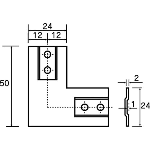 Image of TRUSCO AFK-14L Reinforced Hardware for 1.0 inch (25 mm) Aluminum Frame, LL Type, Left