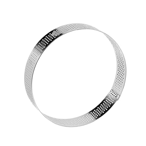 ABOOFAN 1Pc Stainless Steel Mousse Cake Ring Round Hole Baking Tool for Pastries Cookies and Fondant Food Grade Cutter for Homemade Cakes and Desserts