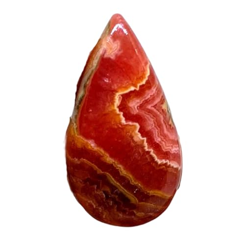 Rhodochrosite poire 37x20mm pour créer un pendentif bohème unique