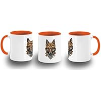 MERCHANDMANIA TAZA NARANJA zorro fox art arte steampunk estilo