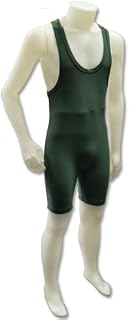 Ring to Cage Deluxe Wrestling Singlet- Hunter Green OR Light Maroon(Dark Pink) & Vegas Gold