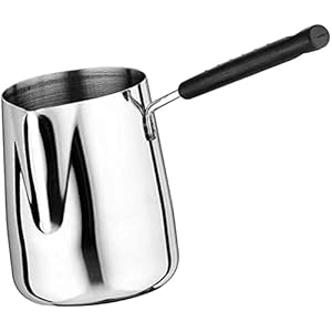 Dikker Rvs Latte Art Melkopschuimer Pitcher Lange Steel Gekookte Melk Cup Met een Puntige Mond Koffie Gereedschap-350ML