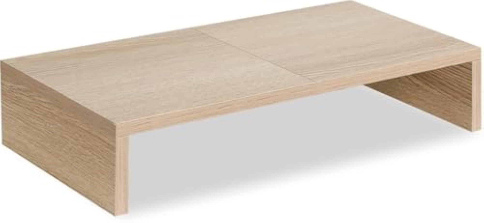 Wooden Monitor Stand Riser, Ergonomic Desktop Organizer