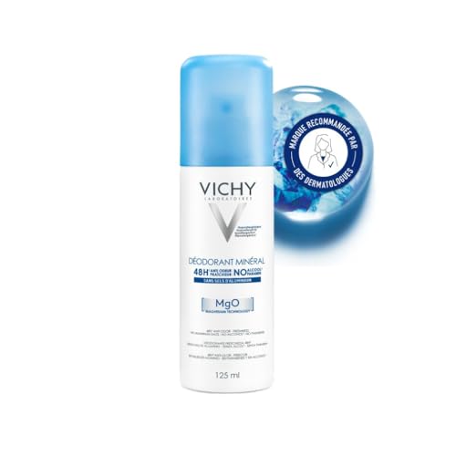 Vichy Déodorant Aérosol Efficacité Longue Durée 48 H Formule Minérale Sans Alcool Actifs Anti Odeur d'Origine Naturelle Adapté aux Peaux Sensibles 125 ml - vue 8